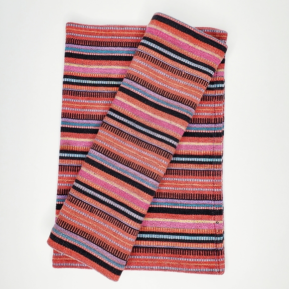 Anthropologie Home Boho Aztec Colorful Textured Stripe Table Linen Placemat Set - Picture 14 of 14